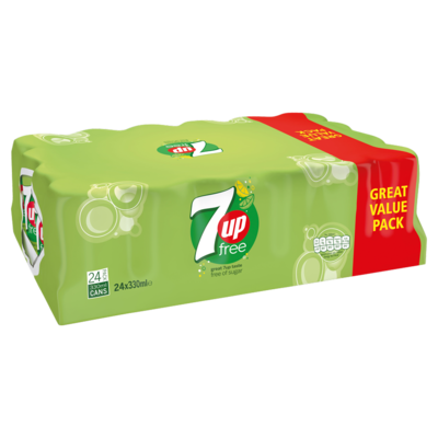 7UP FREE CAN PACK 24 X 330ML