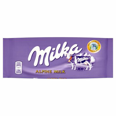 Milka Alpine Milk Chocolate Bar 100g