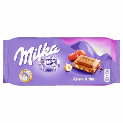 Milka Raisins & Nuts Chocolate Bar 100g