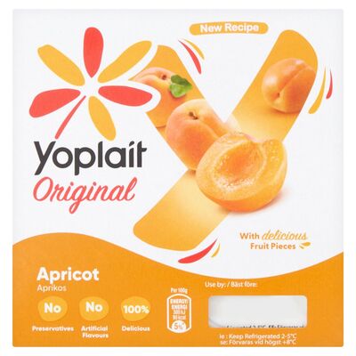 Yoplait Fruit Yogurt Apricot 4 Pack 500g