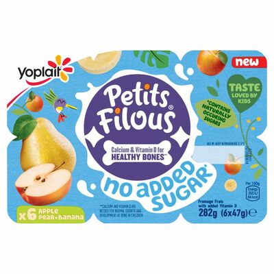 Yoplait Petits Filous Strawberry Small 6 Pack 282g
