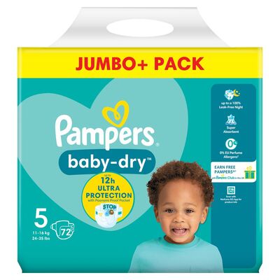 Pampers Baby Dry 5 Jumbo + 72 pce 