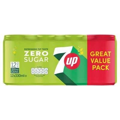 7UP ZERO CAN PACK 12 X 330ML
