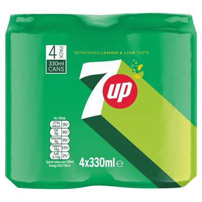 7Up Can 4 Pack 330ml