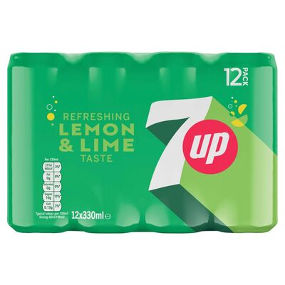 7up Lemon & Lime Can Pack 12 x 330ml 