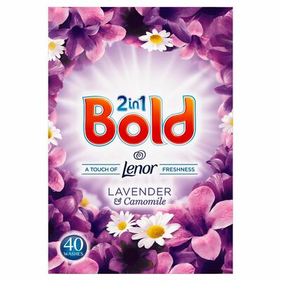 Bold 2 In 1 Lavender and Camomile Washing Powder 40 Washes 2.6kg