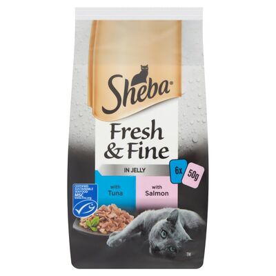 Sheba Fresh & Fine Fish In Jelly Cat Food 6 Pack 300g