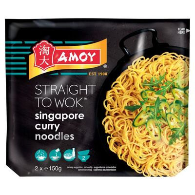 Amoy Straight To Wok Singapore Curry Noodles 300g