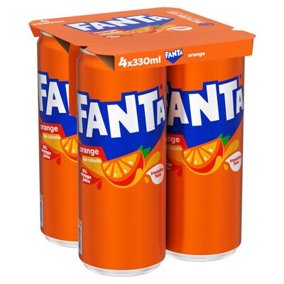 Fanta Orange Can Pack 4 x 330ml