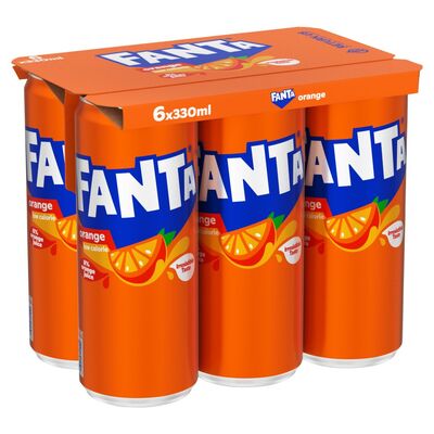 Fanta Orange Can 6 Pack 330ml