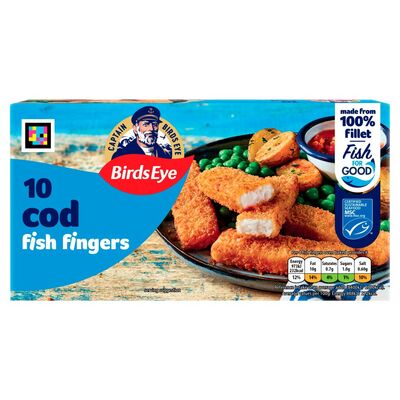 Birds Eye Cod Fish Fingers 10 Pack 280g