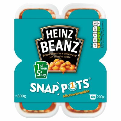 Heinz Baked Beans 4 Pack Snap Pots 200g