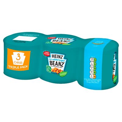 Heinz Beanz No Sugar Added 3 Pack 200g