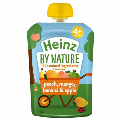Heinz By Nature Peach, Mango, Banana & Apple 6+ Months 100g