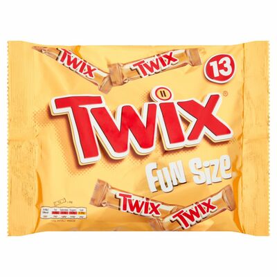 Twix Fun Size Chocolate Biscuit Bars 13 Pack 275g