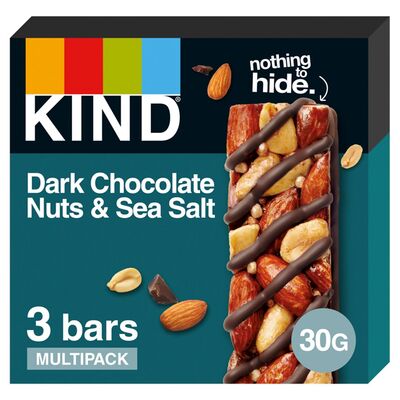 Kind Multipack Dark Chocolate Nuts Sea Salt 90g