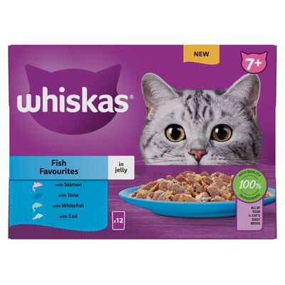 Whiskas Core 7+ Fish Selection In Jelly 12 Pack 1.2kg