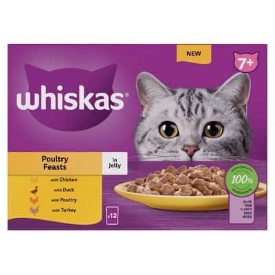 Whiskas Core 7+ Poultry Selection In Jelly 12 Pack 1.2kg