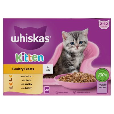 Whiskas Core Junior Poultry Selection In Jelly 12 Pack 1.2kg