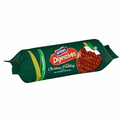 MCVITIE'S MILK CHOCOLATE DIGESTIVE CHRISTMAS PUDDING 250G