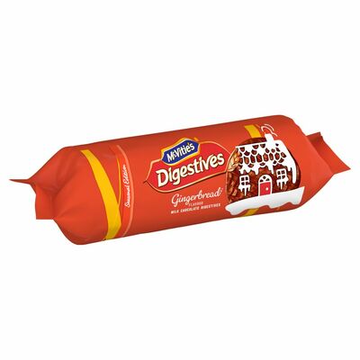 MCVITIE'S MILK CHOCOLATE GINGERBREAD DIGESTIVES 250G
