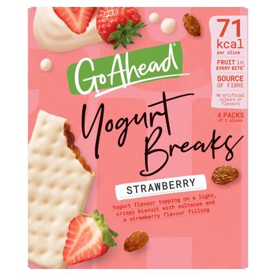 Go Ahead Strawberry Yoghurt Snack Bar 4 Pack 174g