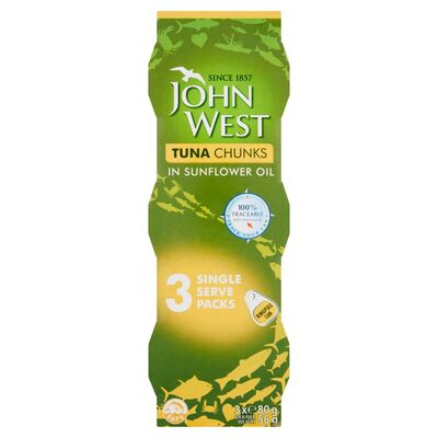 John West Tuna In Sunflower Oil 3 Pack 240g