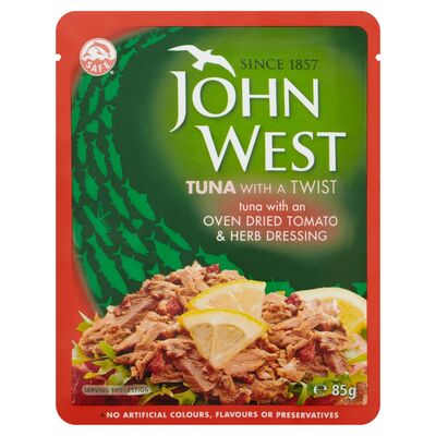 John West Jacket Toppers Tuna Tomato & Herb Dressing 85g