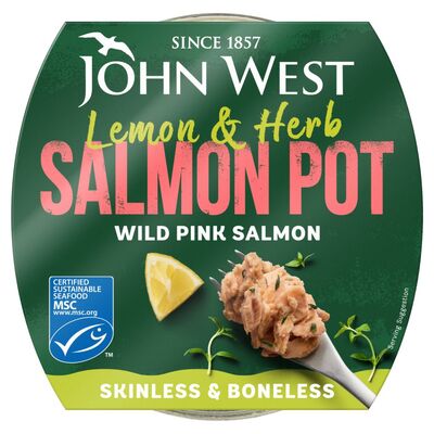 John West Lemon & Herb Wild Pink Salmon Pot 80g