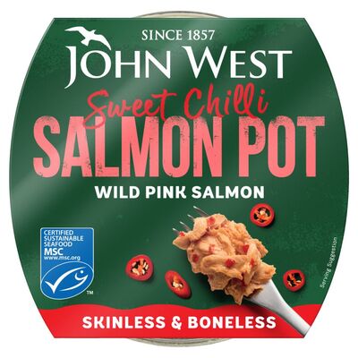 John West Sweet Chilli Wild Pink Salmon Pot 80g