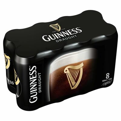 GUINNESS DRAUGHT CAN PACK 8 X 500ML
