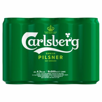 CARLSBERG CAN PACK 8 X 500ML