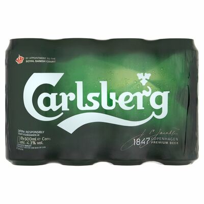 CARLSBERG CAN PACK 8 X 500ML