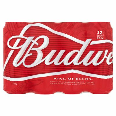 BUDWEISER CAN PACK 12 X 500ML