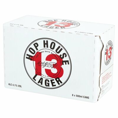HOP HOUSE 13 LAGER CAN PACK 8 X 500ML