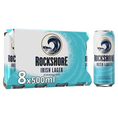 Rockshore Irish Lager Can Pack 8 x 500ml