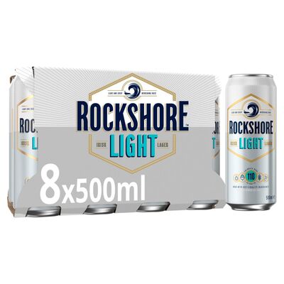 Rockshore Light Irish Lager Can Pack 8 x 500ml 