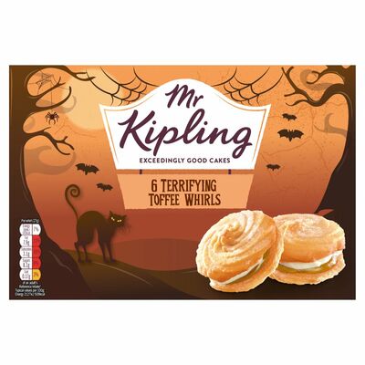 Mr Kipling Terrifying Toffee Whirls 6 Pack 166g