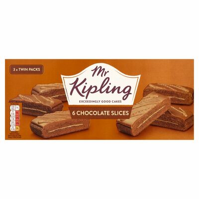 Mr Kipling Chocolate Slices 6 Pack 202g