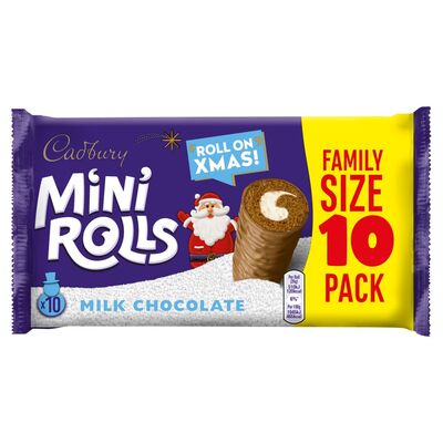 Cadbury Chocolate Mini Rolls 10 Pack 265g