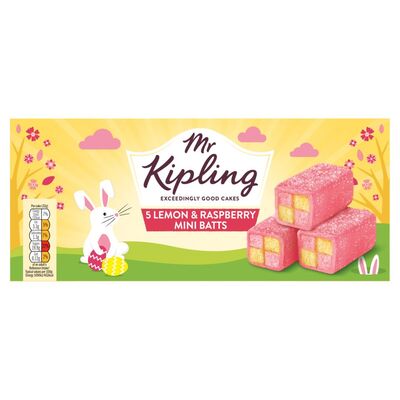 Mr Kipling Lemon & Raspberry Mini Battenberg 5 Pack 166g