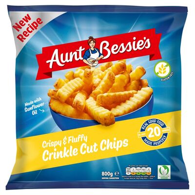 AUNT BESSIES CRINKLE CUT CHIPS 800G