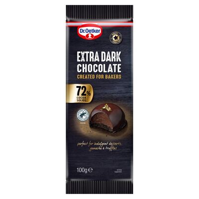 Dr. Oetker Extra Dark Chocolate 72% 100g