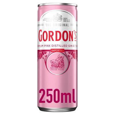 Gordon's Pink Gin & Tonic Can Pack 4 x 250ml 