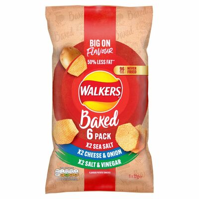 Walkers Baked Crisps Variety 6 Pack 132g