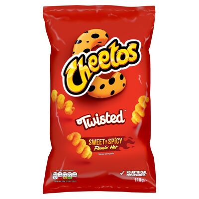 Cheetos Sweet & Spicy Twisted Corn Puffs 110g