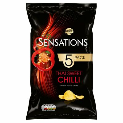 Walkers Sensations Thai Sweet Chilli 5 Pack 125g