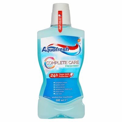 Aquafresh Mouthwash Fresh Mint Complete Care 500ml