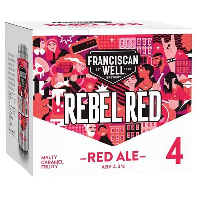 Franciscan Well Rebel Red Ale Cans 4 Pack 330ml
