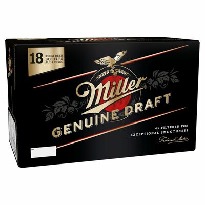 MILLER BOTTLE PACK 18 X 330ML